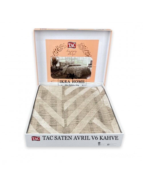 TAC SATEN AVRIL V6 KARVE / Tac 2- сп Евро Постельное бельё из сатина